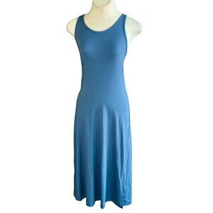 Tommy John Second Skin Bering Sea Slate Blue Raceback T shirt Dress NWT $78